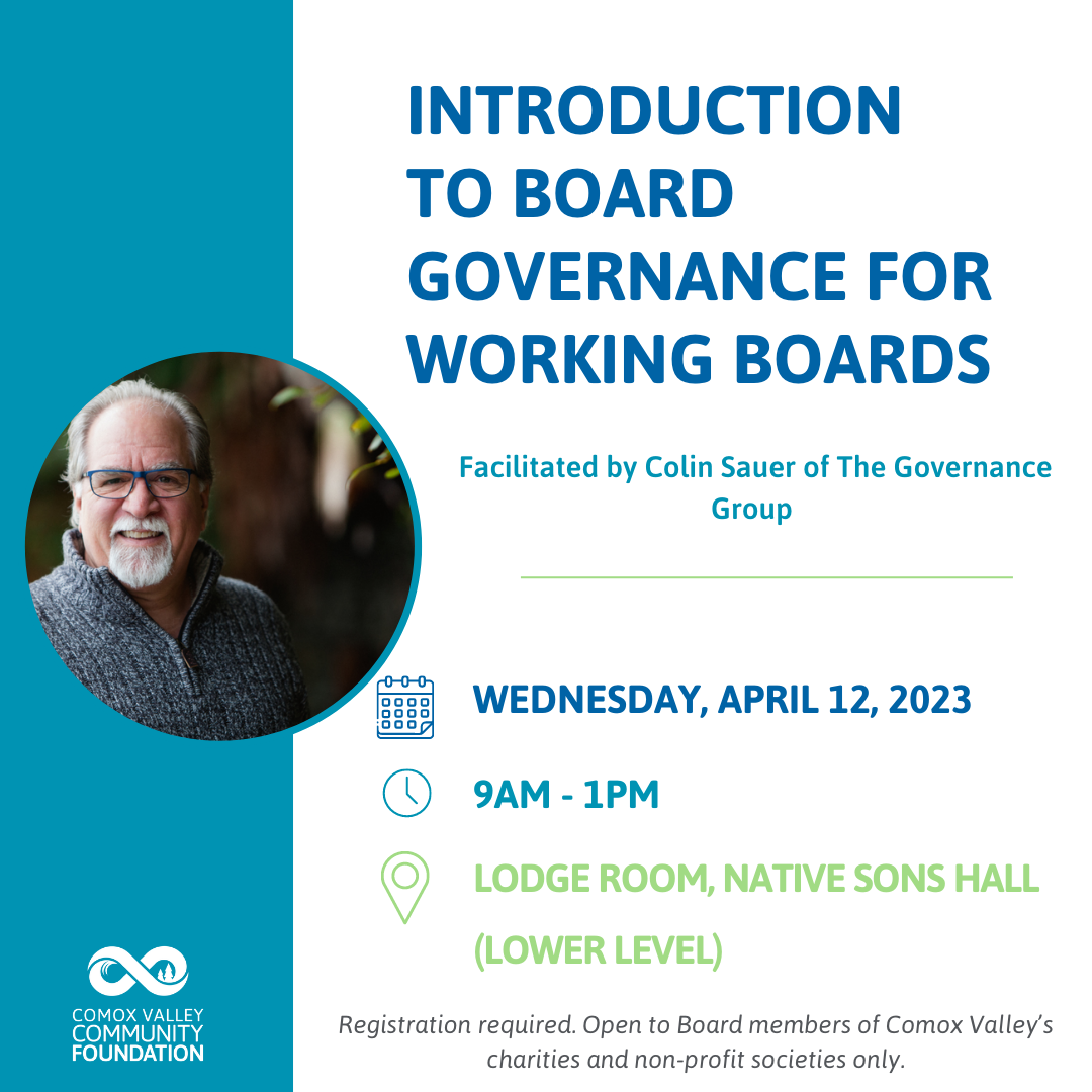 Introduction to Board Governance Workshop to be held April 12